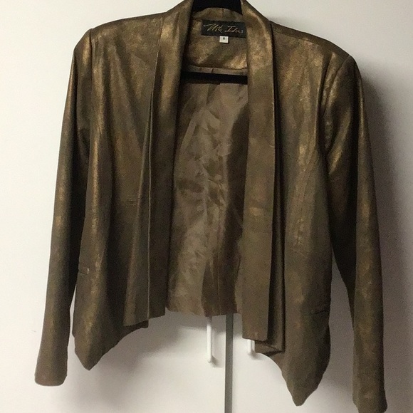 Copper color metallic blazer size 8 - Picture 1 of 6